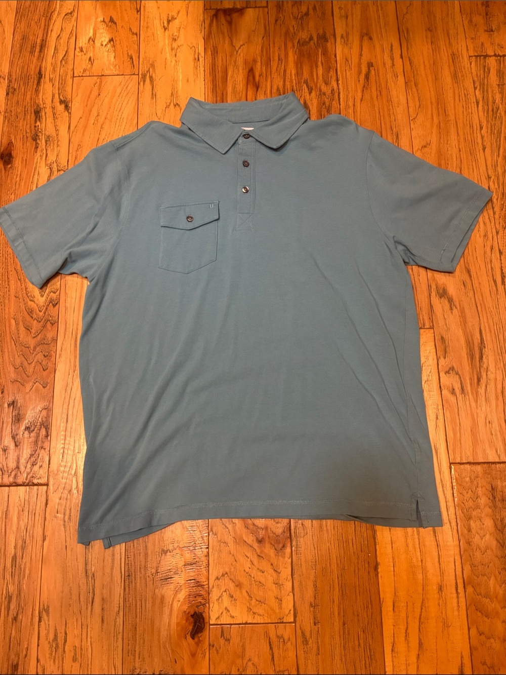 Linksoul Tempus Fugit Men's Light Blue/grey Polo with Chest Pocket